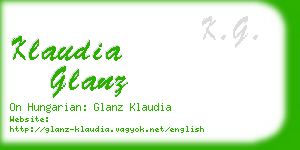 klaudia glanz business card